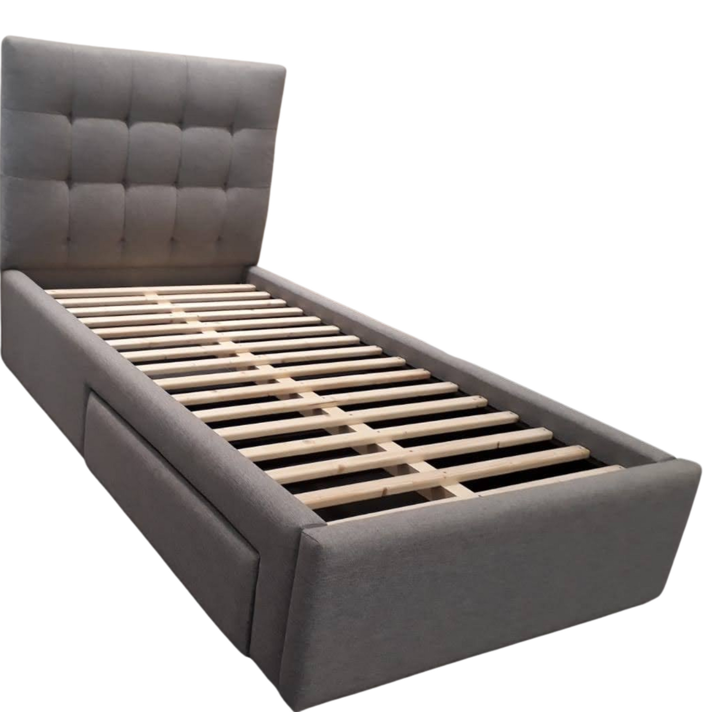 'Loft' Tufted Single Storage Bed