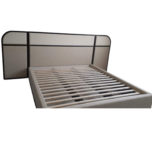 The 'Orion' Geometric Headboard Bed