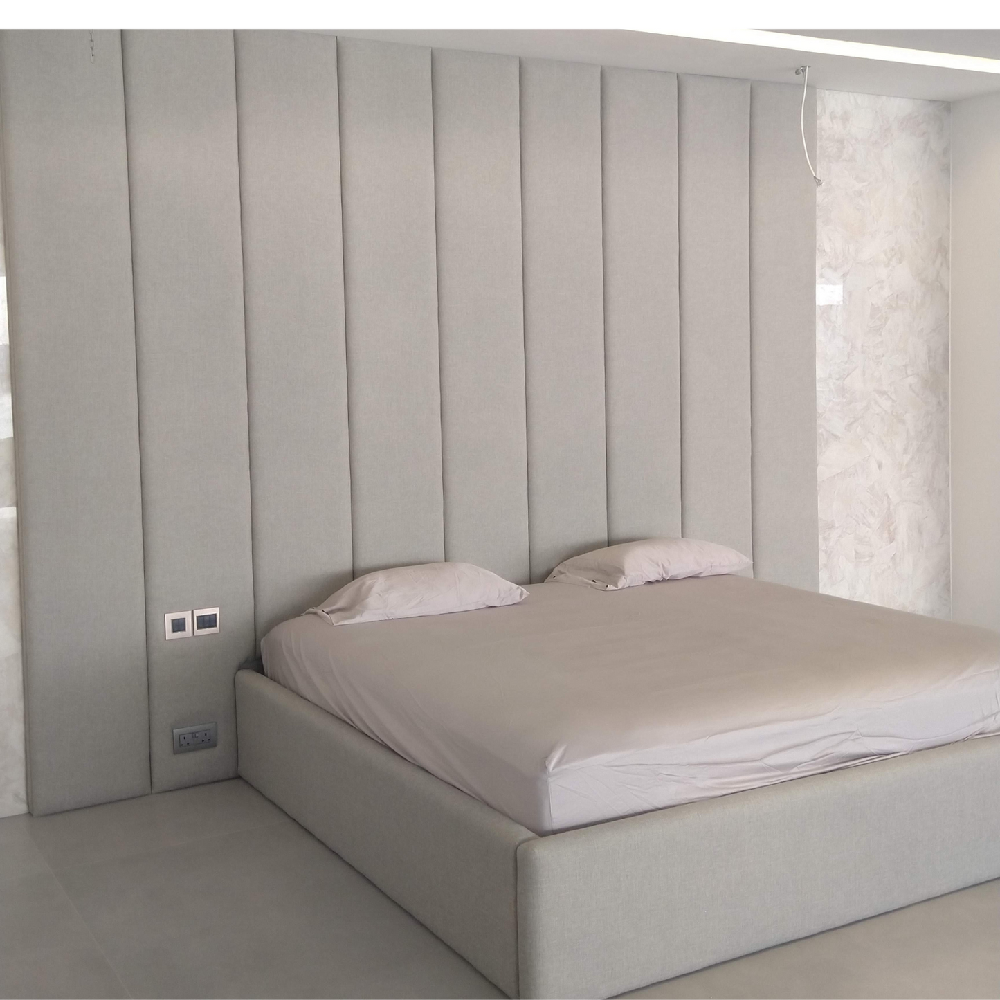 'Zenith' Upholstered Vertical Panel Bed
