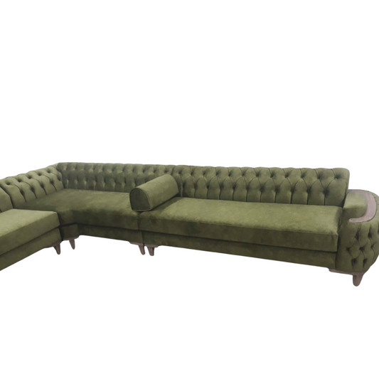The 'Elysian' Tufted Velvet Sectional