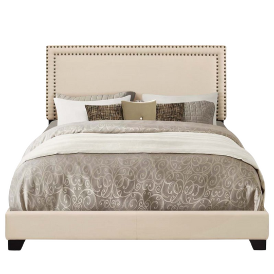 The 'Fairhaven' Nailhead Trim Upholstered King Bed