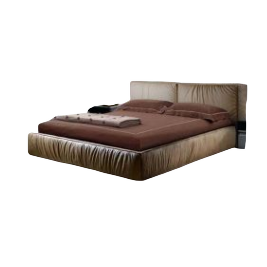 The 'Divany' Upholstered High Headboard Bed