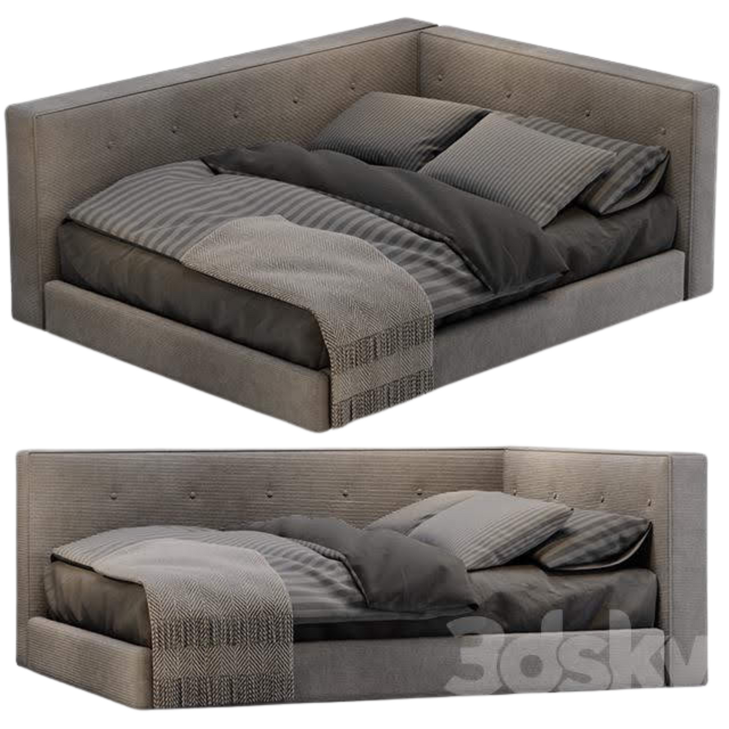 The 'Diwania' Corner Upholstered Bed