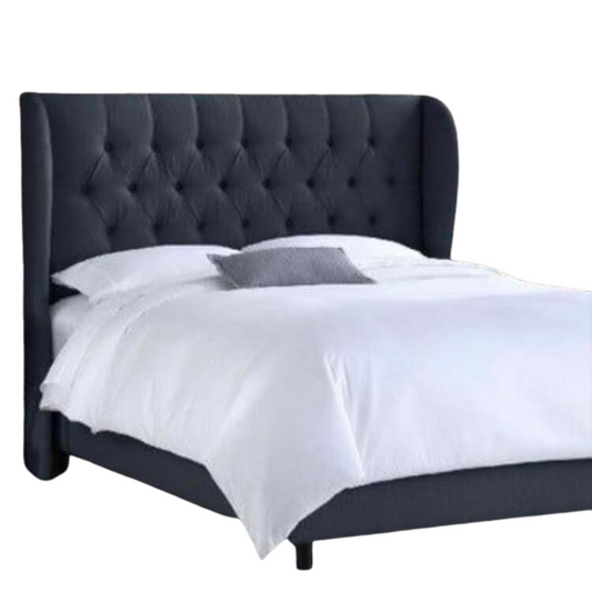 The 'Regal' Wingback Tufted King Bed