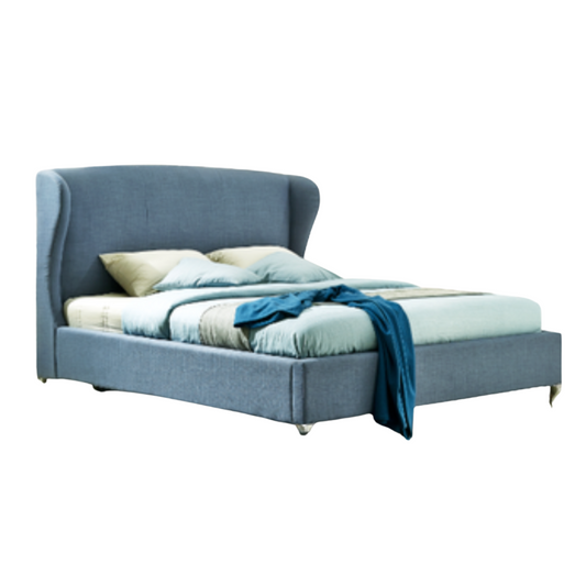 The 'Marlow' Wingback Upholstered Platform Bed
